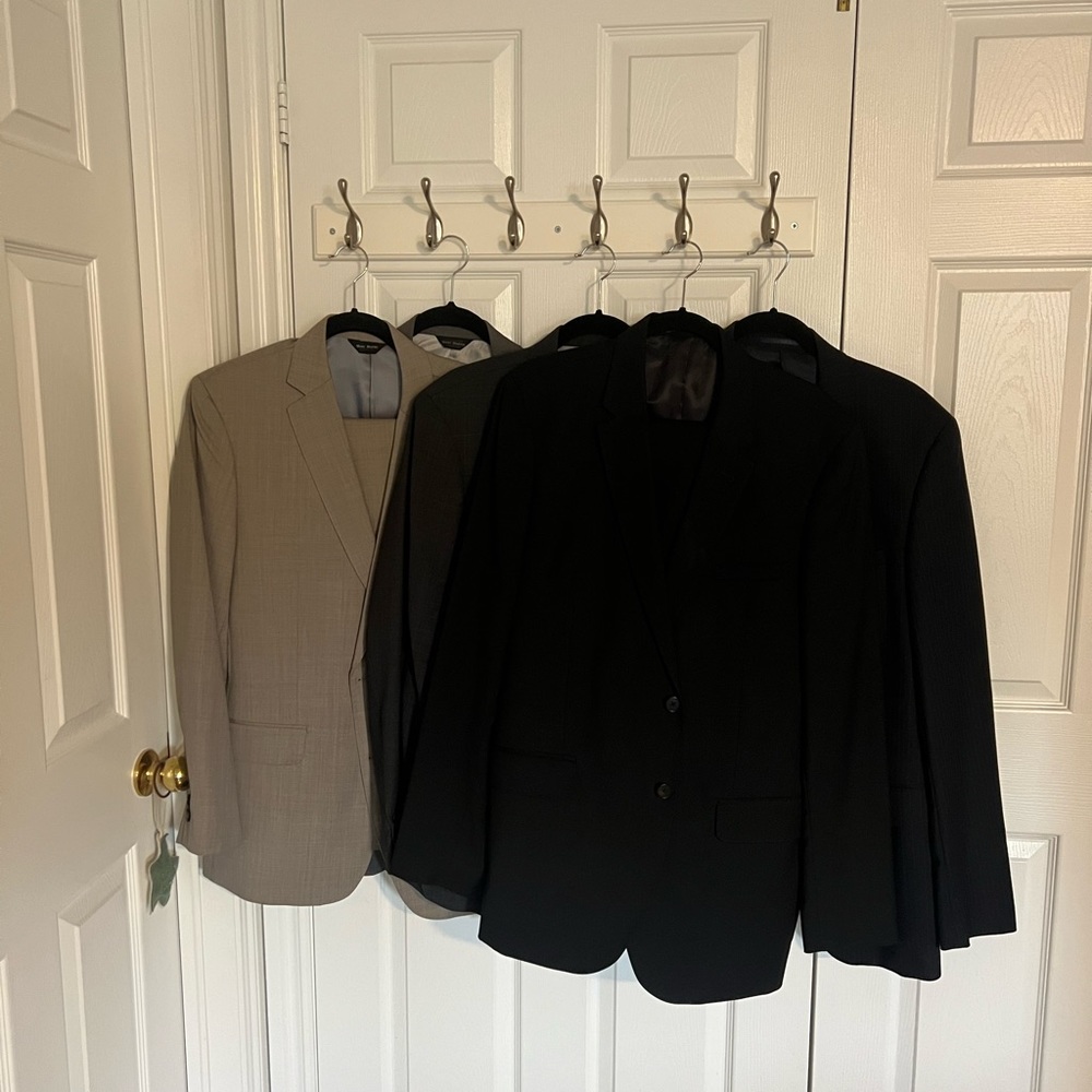 Marc Martin Suits: Black, Taupe, Grey, Charcoal and Navy.
